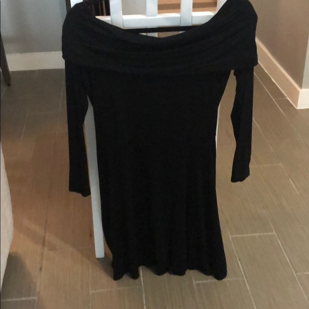 ASOS black off the shoulder dress